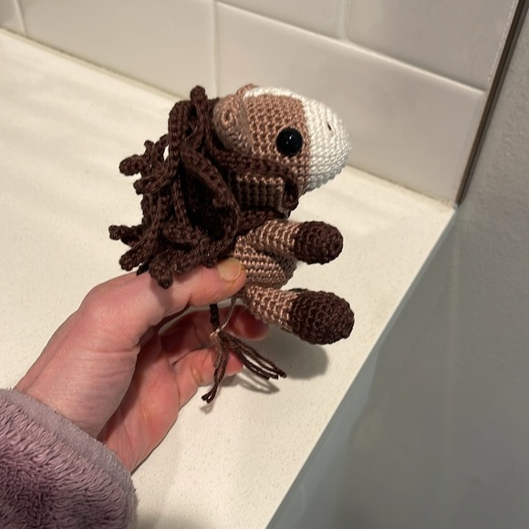 Handcrafted Small Horse Crochet Amigurumi Toy Figure Farm Decor - Picture 8 of 11